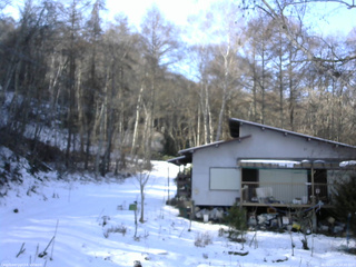 長野県菅平高原 ゆたか山荘 西側(坂上) 2025/12/10 12:30