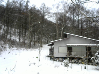長野県菅平高原 ゆたか山荘 西側(坂上) 2025/12/14 10:00