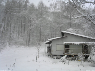 長野県菅平高原 ゆたか山荘 西側(坂上) 2025/12/15 10:00