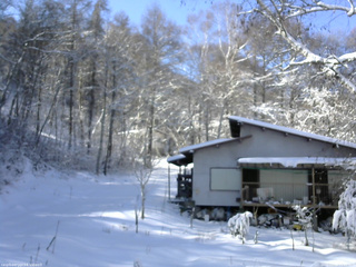 長野県菅平高原 ゆたか山荘 西側(坂上) 2025/12/16 11:45