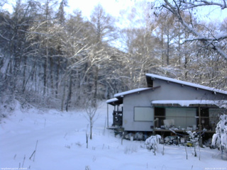 長野県菅平高原 ゆたか山荘 西側(坂上) 2025/12/16 13:30
