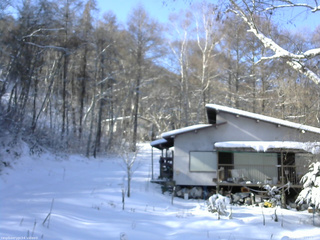 長野県菅平高原 ゆたか山荘 西側(坂上) 2025/12/19 11:15