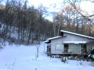 長野県菅平高原 ゆたか山荘 西側(坂上) 2025/12/20 07:45
