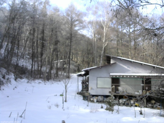 長野県菅平高原 ゆたか山荘 西側(坂上) 2025/12/23 10:30