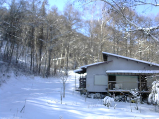 長野県菅平高原 ゆたか山荘 西側(坂上) 2025/12/29 12:00