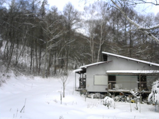 長野県菅平高原 ゆたか山荘 西側(坂上) 2025/12/30 08:30