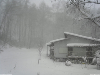 長野県菅平高原 ゆたか山荘 西側(坂上) 2026/01/08 11:00