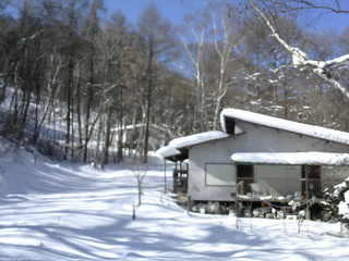長野県菅平高原 ゆたか山荘 西側(坂上) 2026/02/02 11:00