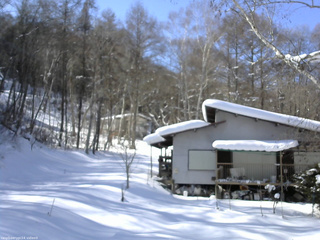 長野県菅平高原 ゆたか山荘 西側(坂上) 2026/02/04 12:45