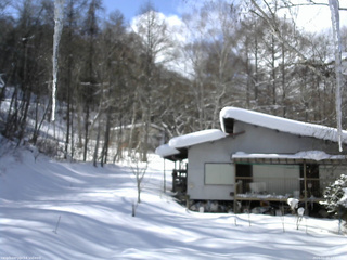 長野県菅平高原 ゆたか山荘 西側(坂上) 2026/02/09 13:00