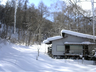 長野県菅平高原 ゆたか山荘 西側(坂上) 2026/02/09 14:00