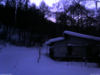長野県菅平高原 ゆたか山荘 西側(坂上) 2026/02/10 17:45