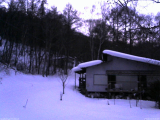 長野県菅平高原 ゆたか山荘 西側(坂上) 2026/02/14 17:45