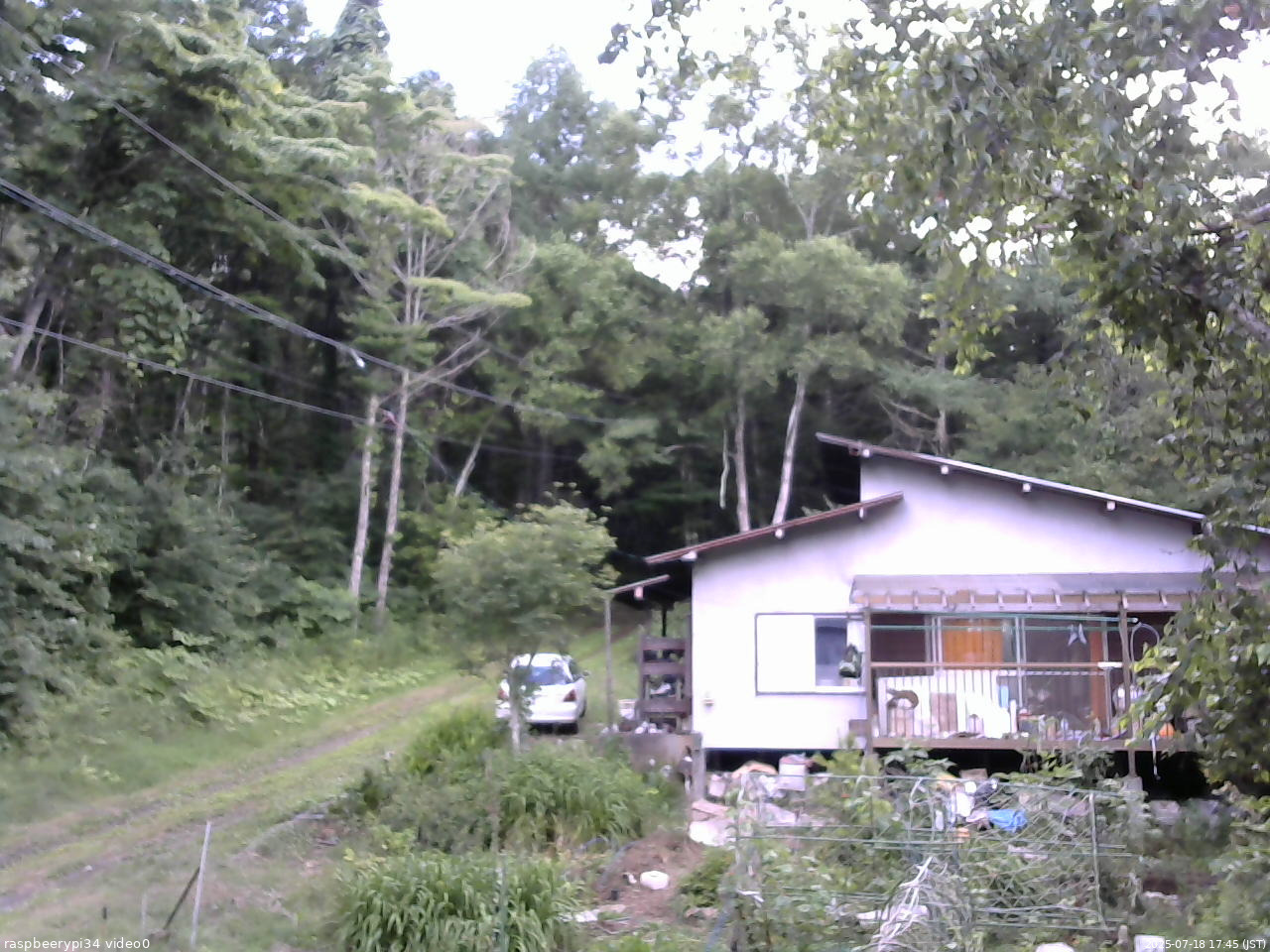 長野県菅平高原 ゆたか山荘 西側(坂上) 2025/07/18 17:45