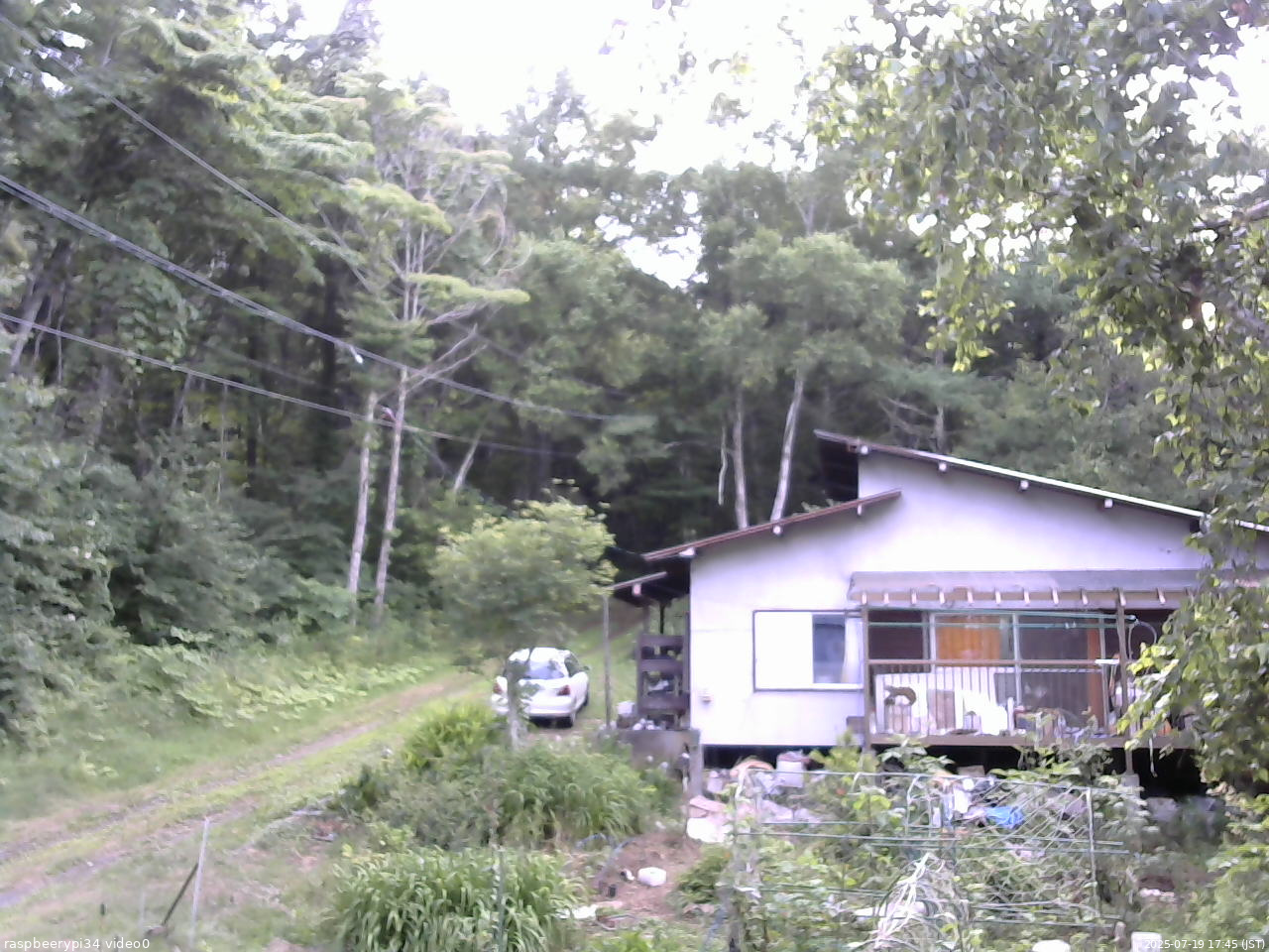 長野県菅平高原 ゆたか山荘 西側(坂上) 2025/07/19 17:45