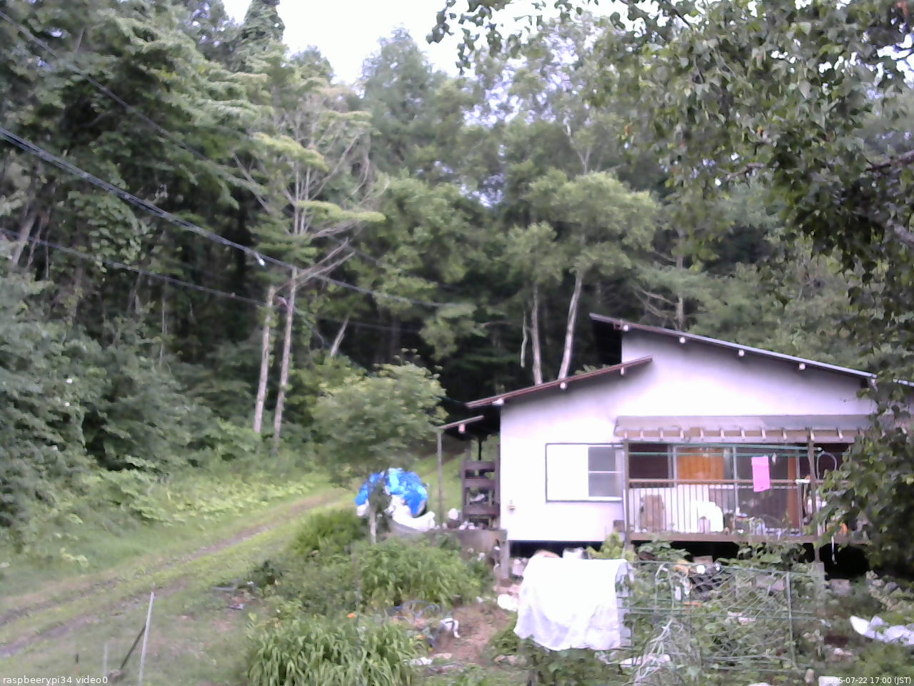 長野県菅平高原 ゆたか山荘 西側(坂上) 2025/07/22 17:00