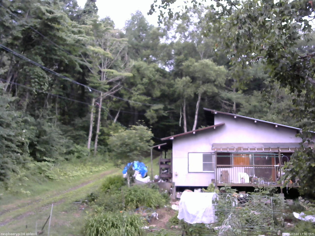 長野県菅平高原 ゆたか山荘 西側(坂上) 2025/07/22 17:30