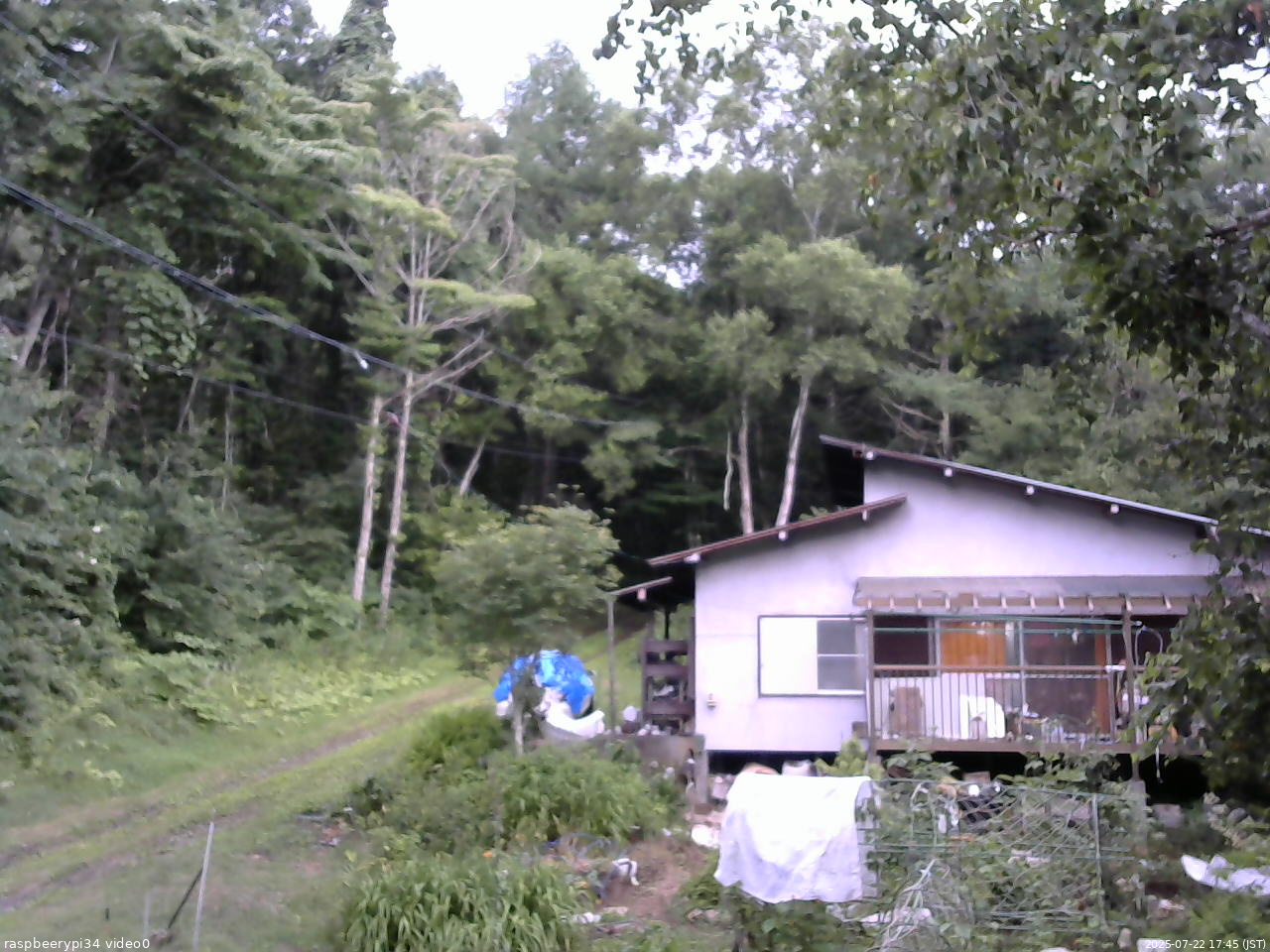 長野県菅平高原 ゆたか山荘 西側(坂上) 2025/07/22 17:45