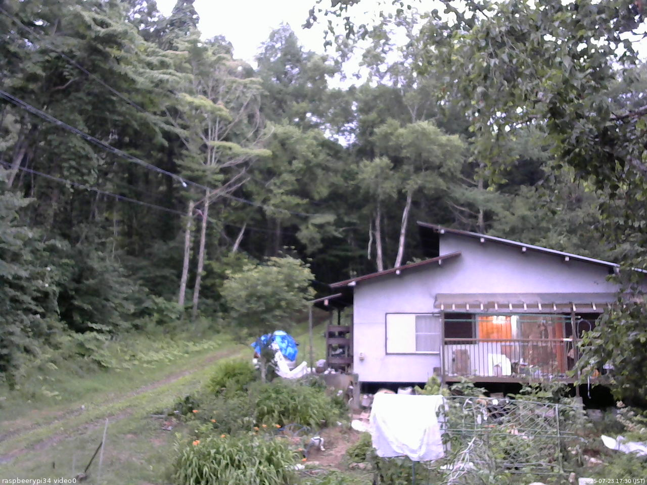 長野県菅平高原 ゆたか山荘 西側(坂上) 2025/07/23 17:30
