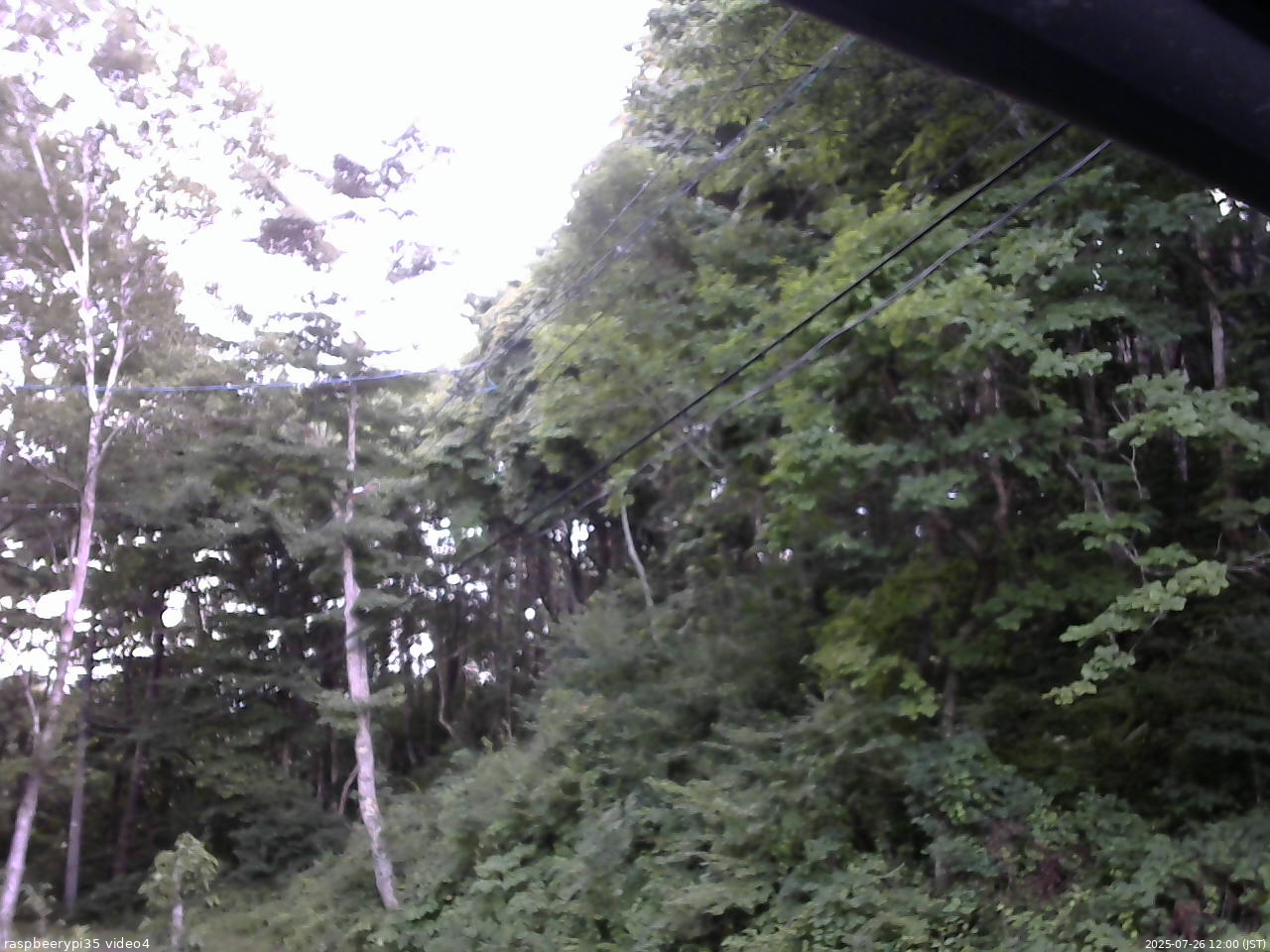 長野県菅平高原 ゆたか山荘 東側上空 2025/07/26 12:00