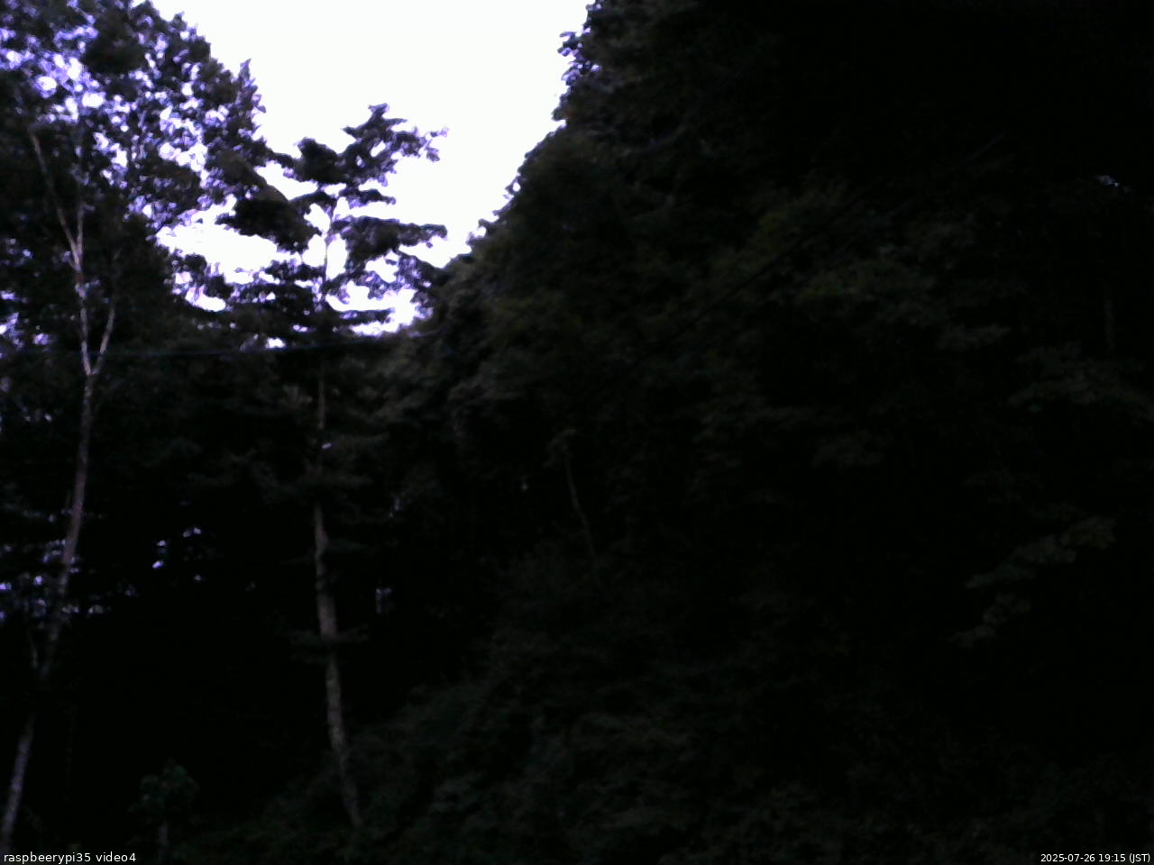 長野県菅平高原 ゆたか山荘 東側上空 2025/07/26 19:15
