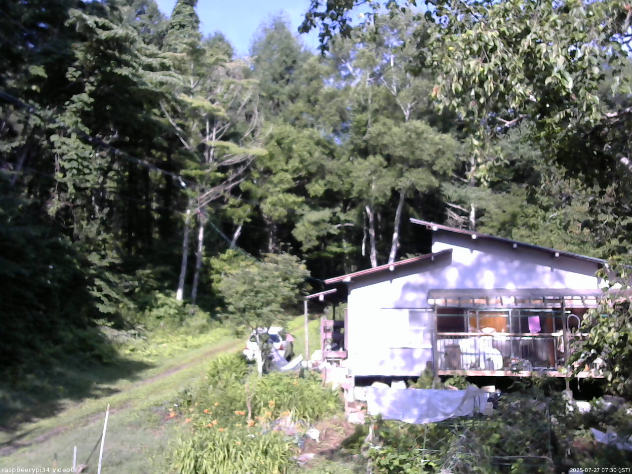 長野県菅平高原 ゆたか山荘 西側(坂上) 2025/07/27 07:30