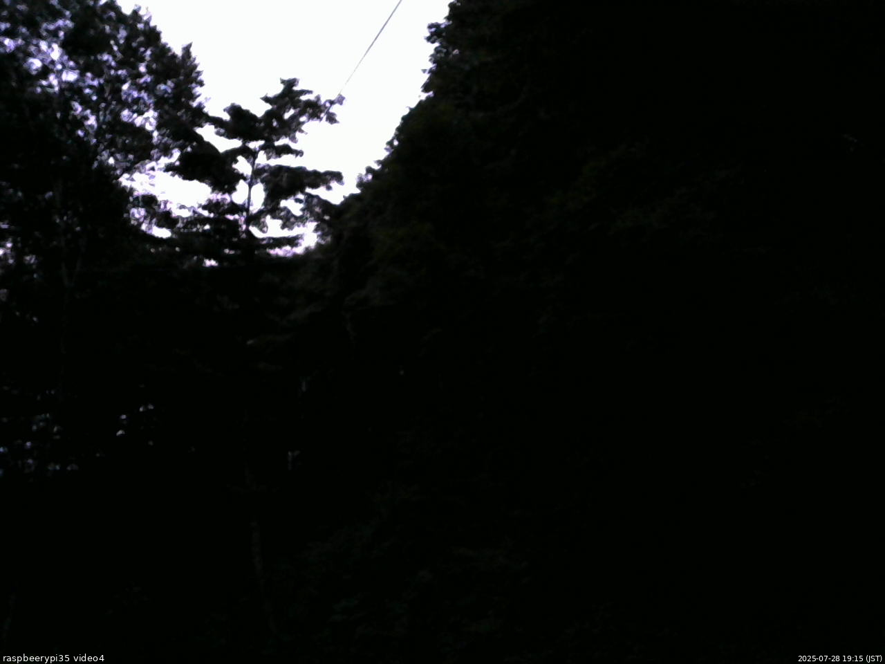 長野県菅平高原 ゆたか山荘 東側上空 2025/07/28 19:15