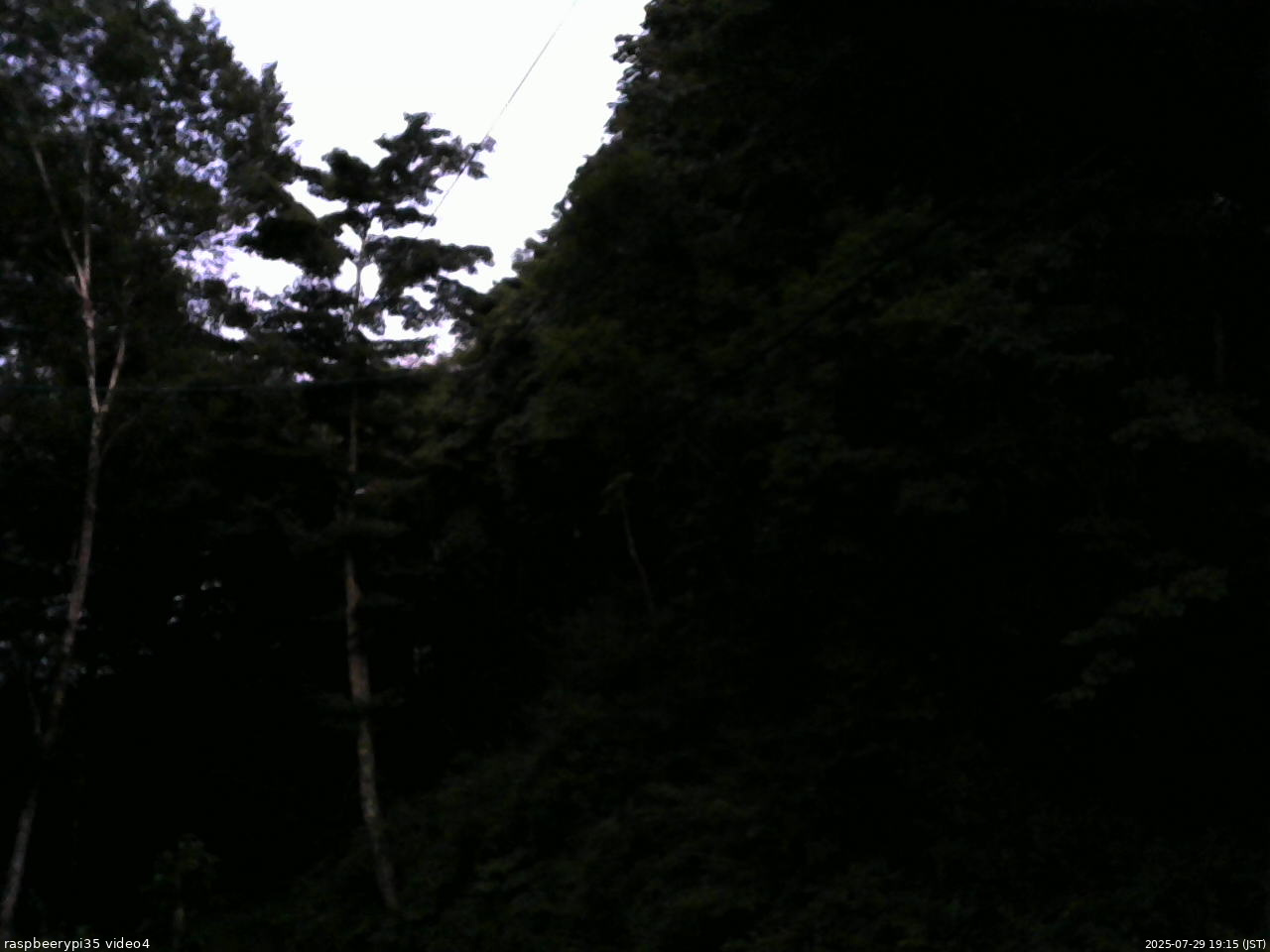 長野県菅平高原 ゆたか山荘 東側上空 2025/07/29 19:15