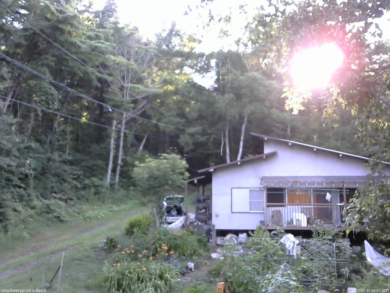 長野県菅平高原 ゆたか山荘 西側(坂上) 2025/07/31 17:15
