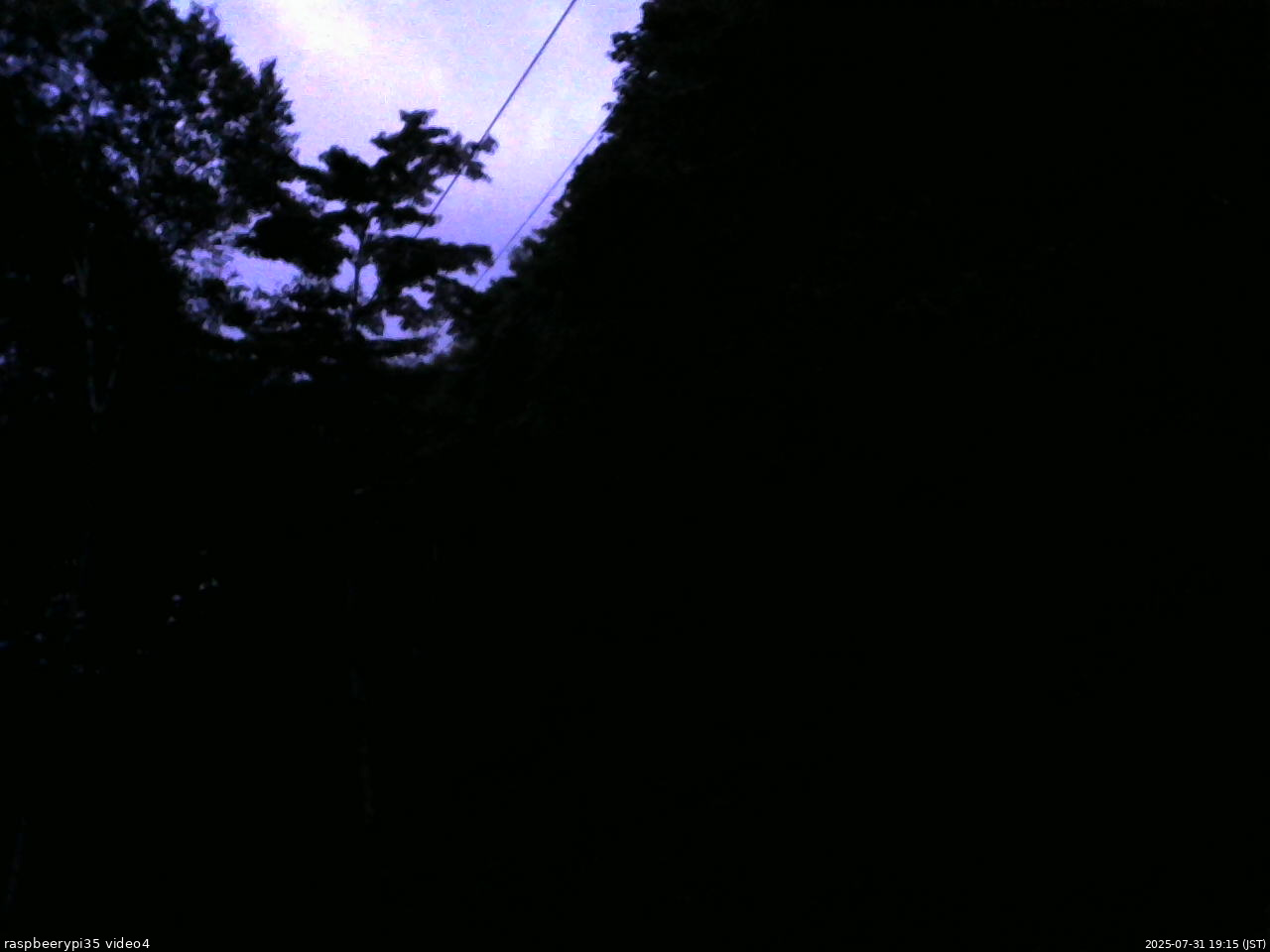 長野県菅平高原 ゆたか山荘 東側上空 2025/07/31 19:15