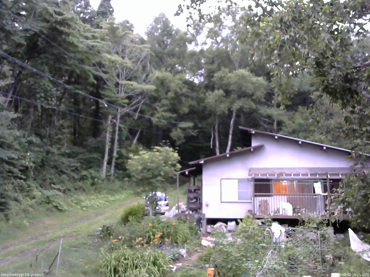 長野県菅平高原 ゆたか山荘 西側(坂上) 2025/08/02 18:15