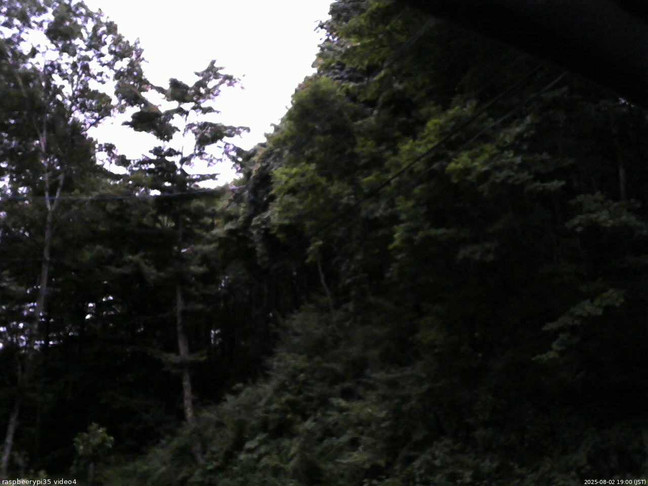 長野県菅平高原 ゆたか山荘 東側上空 2025/08/02 19:00