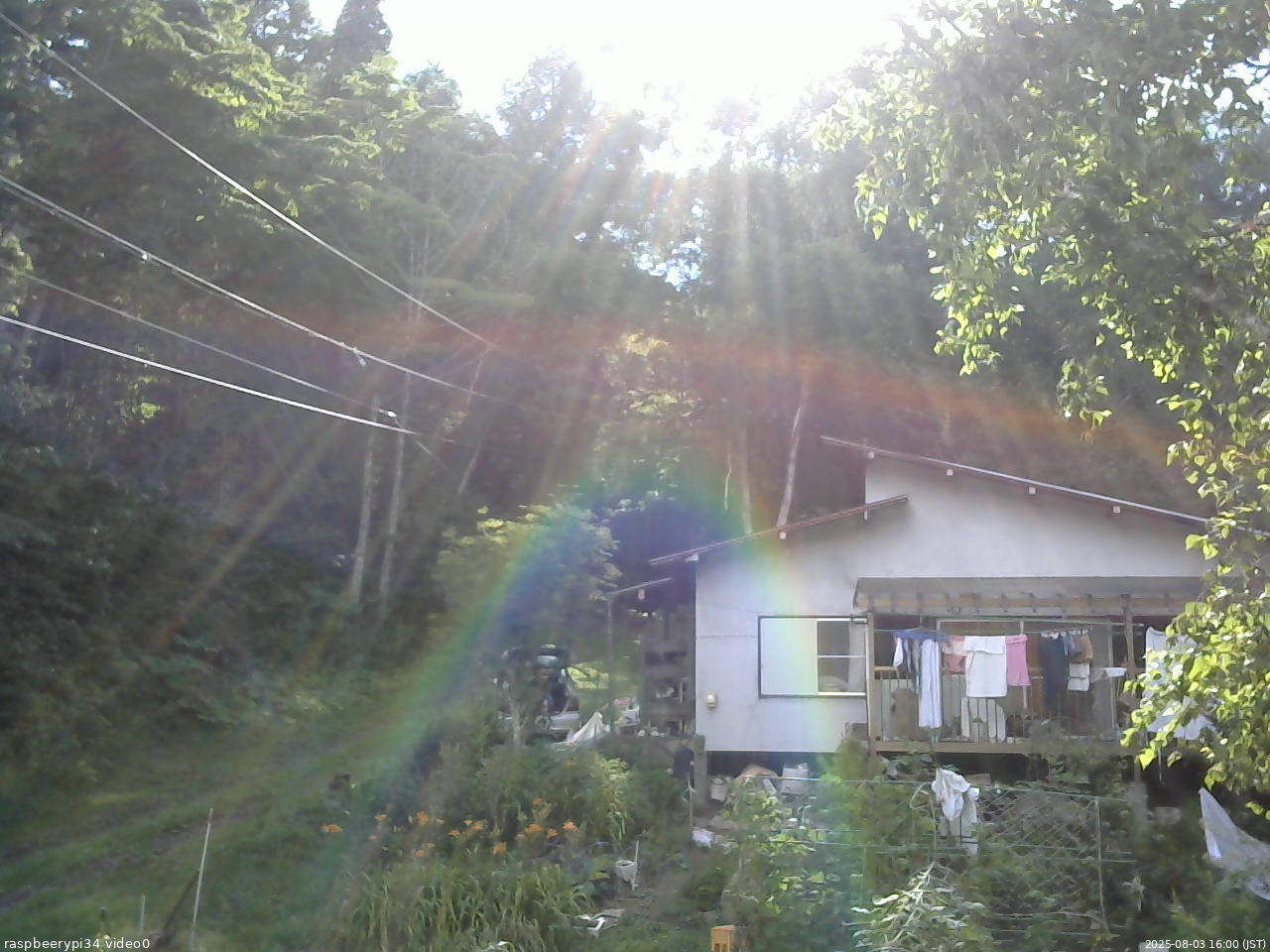 長野県菅平高原 ゆたか山荘 西側(坂上) 2025/08/03 16:00