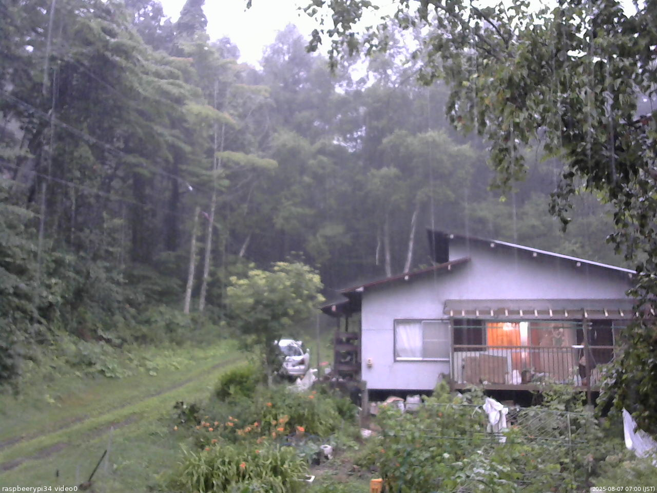 長野県菅平高原 ゆたか山荘 西側(坂上) 2025/08/07 07:00