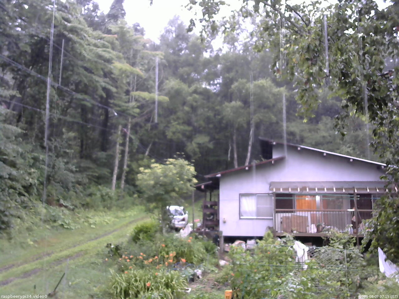 長野県菅平高原 ゆたか山荘 西側(坂上) 2025/08/07 07:15