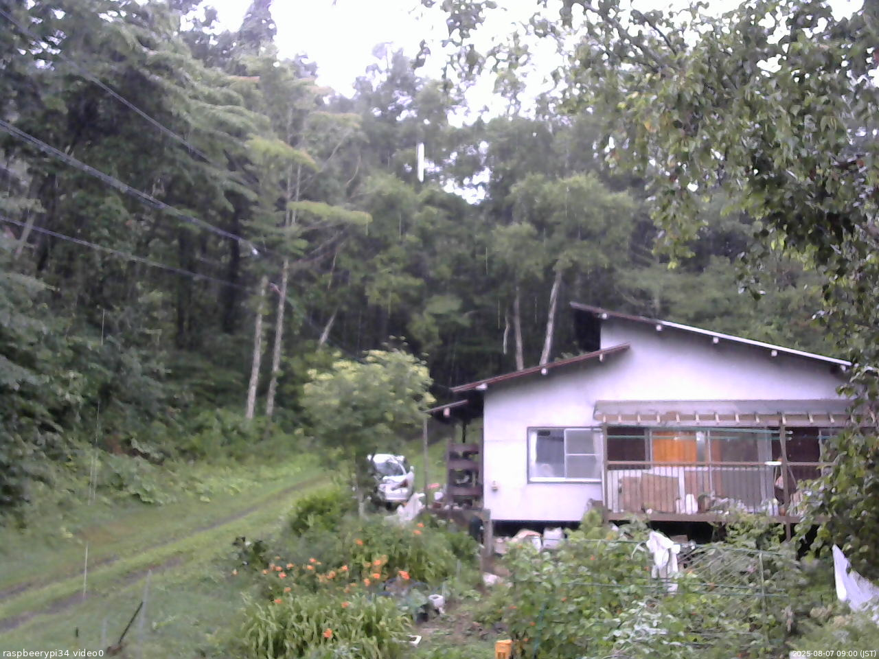 長野県菅平高原 ゆたか山荘 西側(坂上) 2025/08/07 09:00