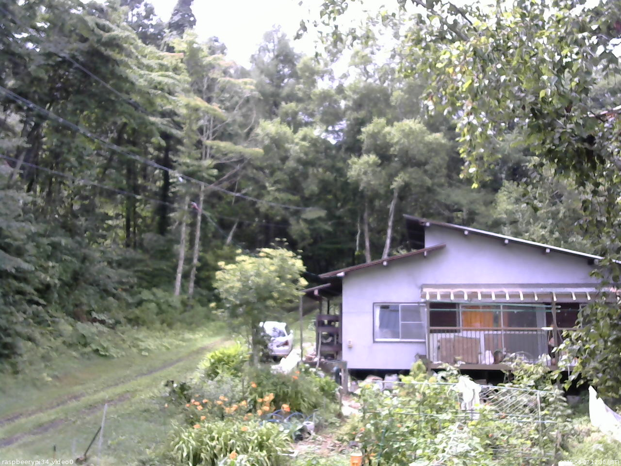 長野県菅平高原 ゆたか山荘 西側(坂上) 2025/08/07 12:30
