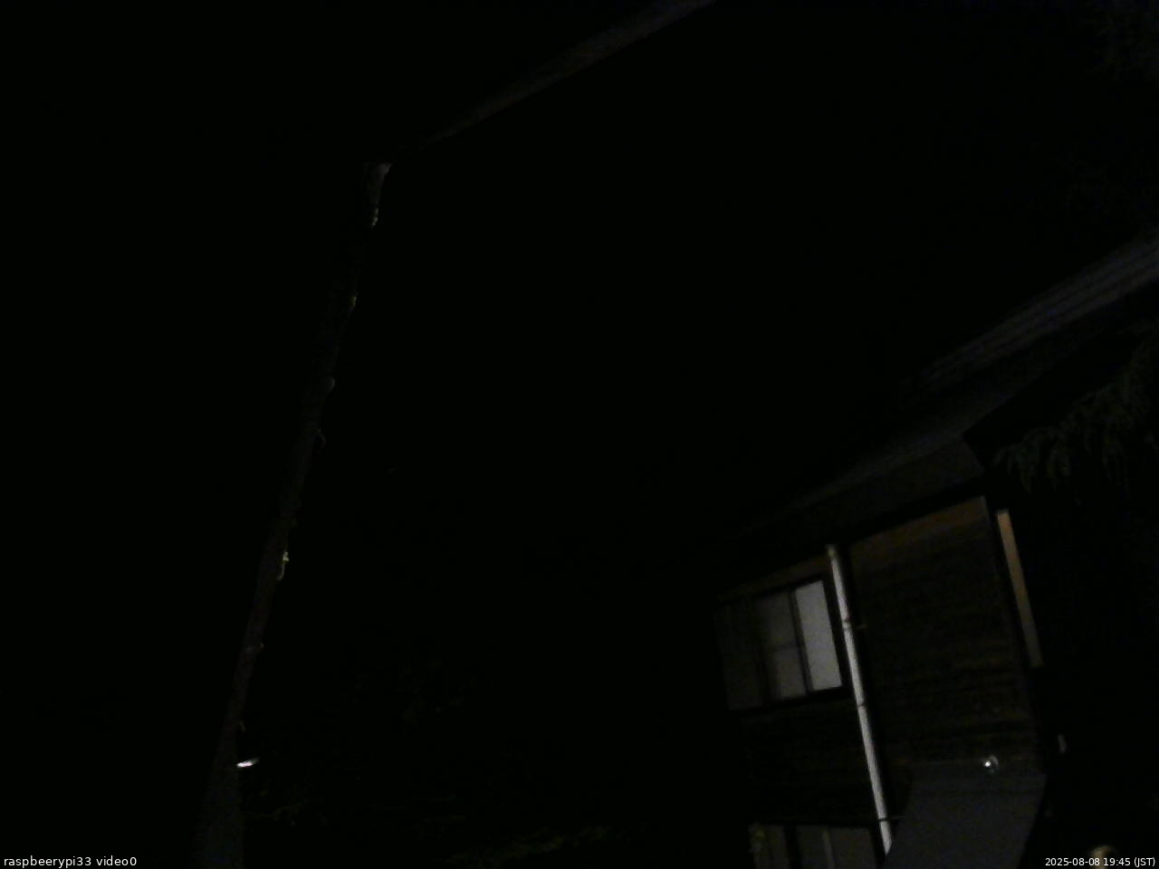 長野県菅平高原 ゆたか山荘 北側 2025/08/08 19:45