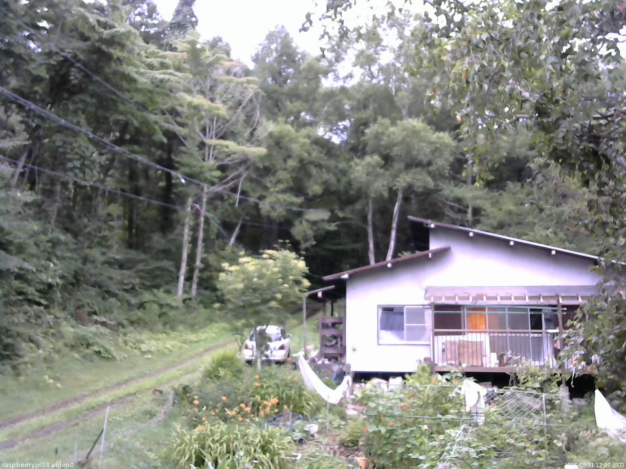 長野県菅平高原 ゆたか山荘 西側(坂上) 2025/08/11 12:00