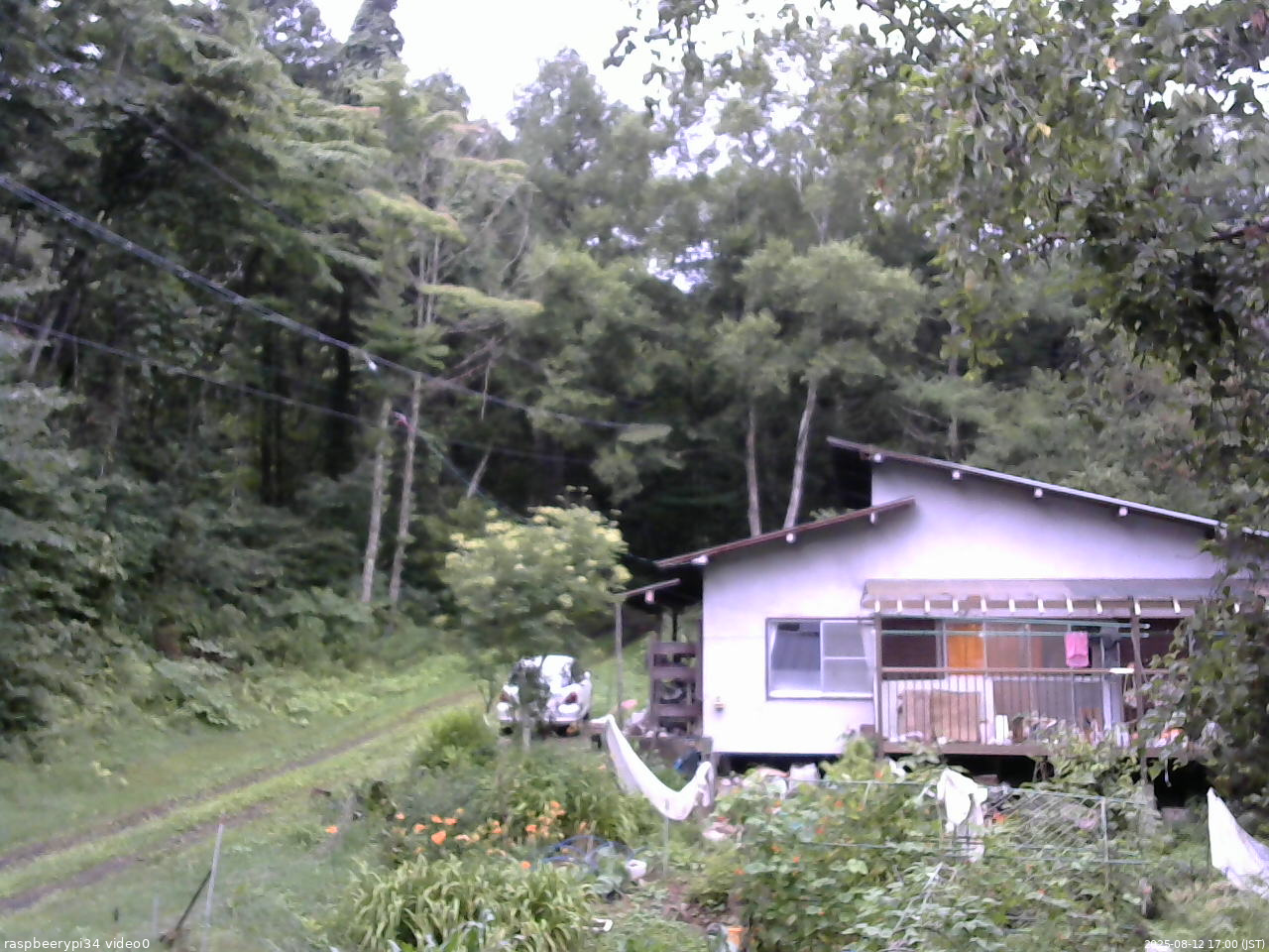 長野県菅平高原 ゆたか山荘 西側(坂上) 2025/08/12 17:00