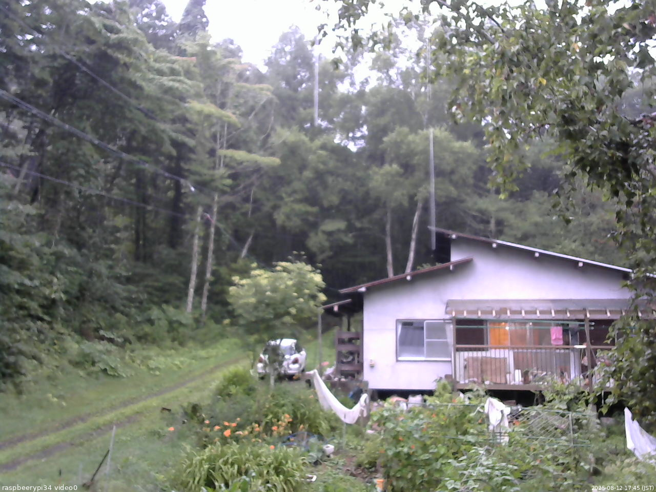 長野県菅平高原 ゆたか山荘 西側(坂上) 2025/08/12 17:45