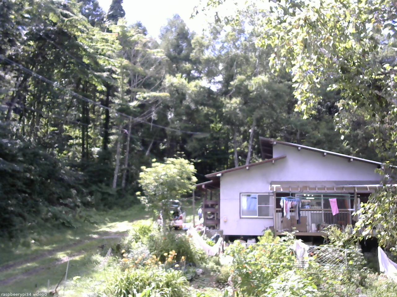 長野県菅平高原 ゆたか山荘 西側(坂上) 2025/08/13 13:30