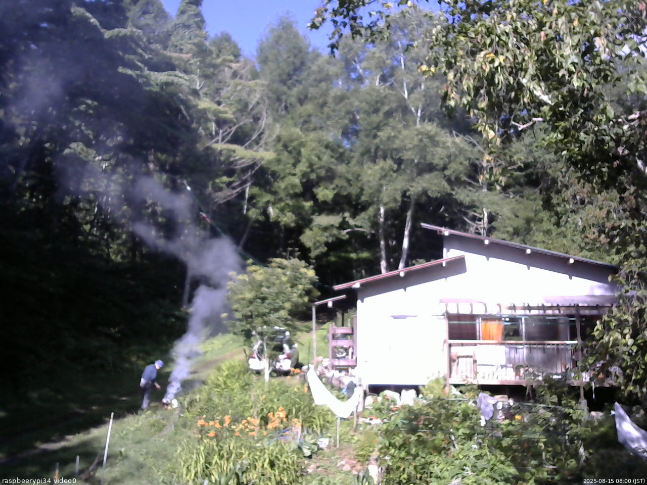 長野県菅平高原 ゆたか山荘 西側(坂上) 2025/08/15 08:00