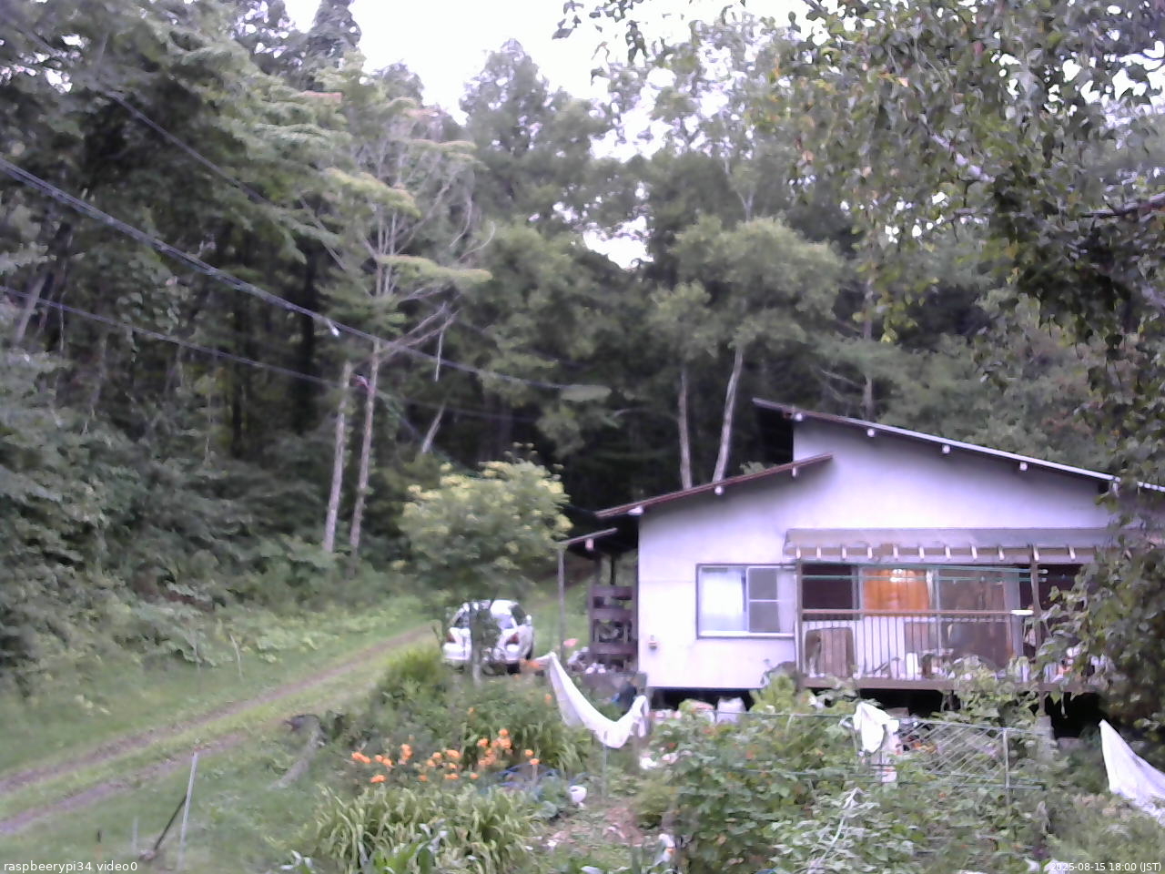 長野県菅平高原 ゆたか山荘 西側(坂上) 2025/08/15 18:00