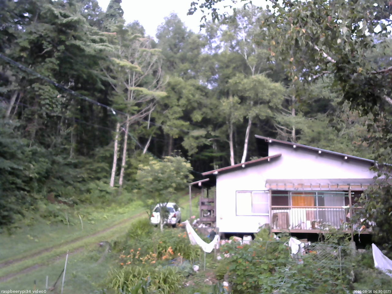 長野県菅平高原 ゆたか山荘 西側(坂上) 2025/08/16 06:30