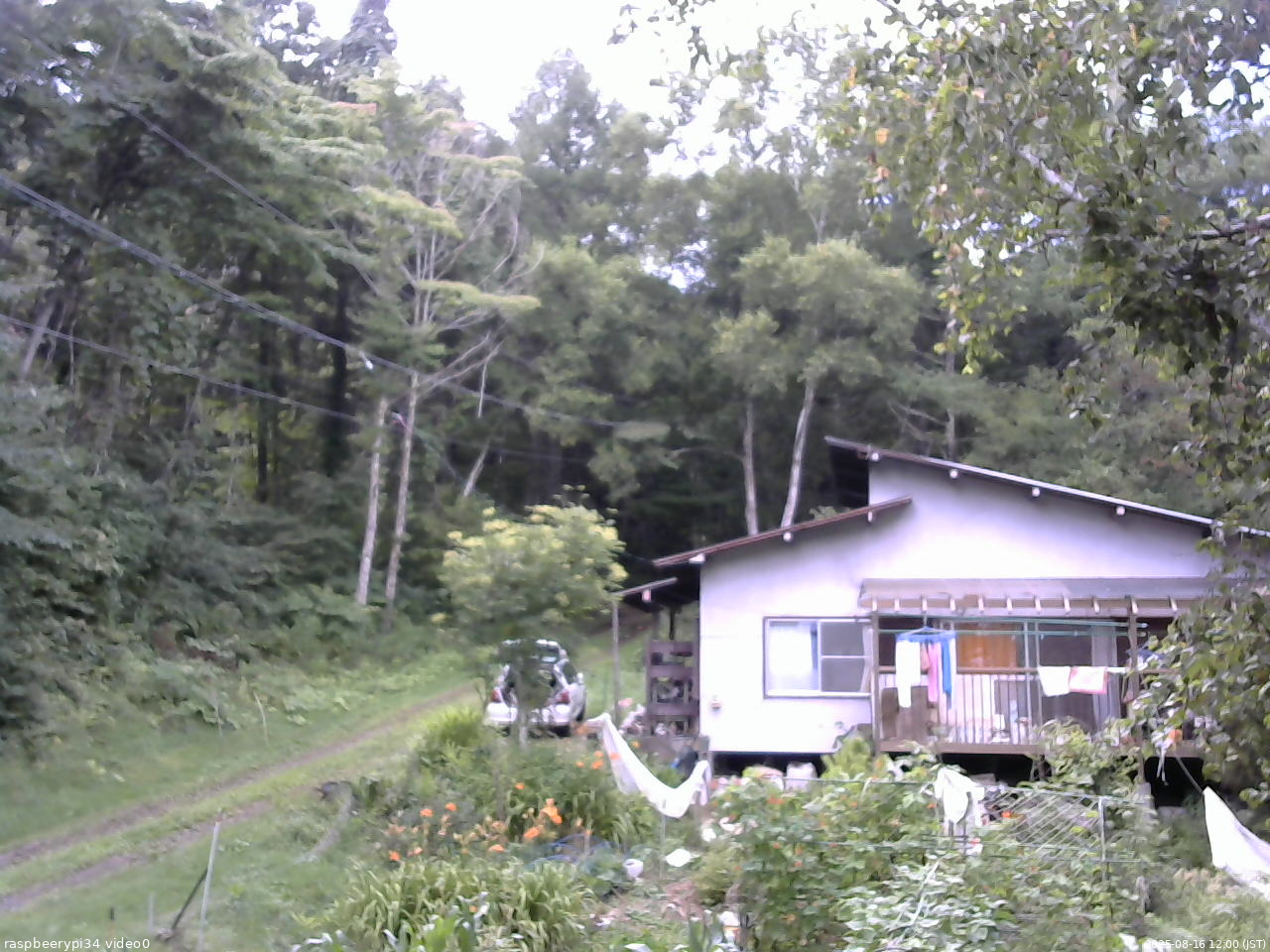 長野県菅平高原 ゆたか山荘 西側(坂上) 2025/08/16 12:00