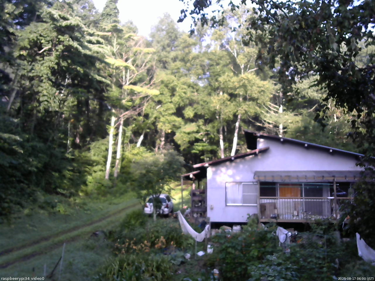 長野県菅平高原 ゆたか山荘 西側(坂上) 2025/08/17 06:00