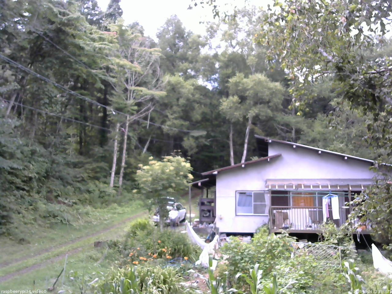 長野県菅平高原 ゆたか山荘 西側(坂上) 2025/08/24 12:15