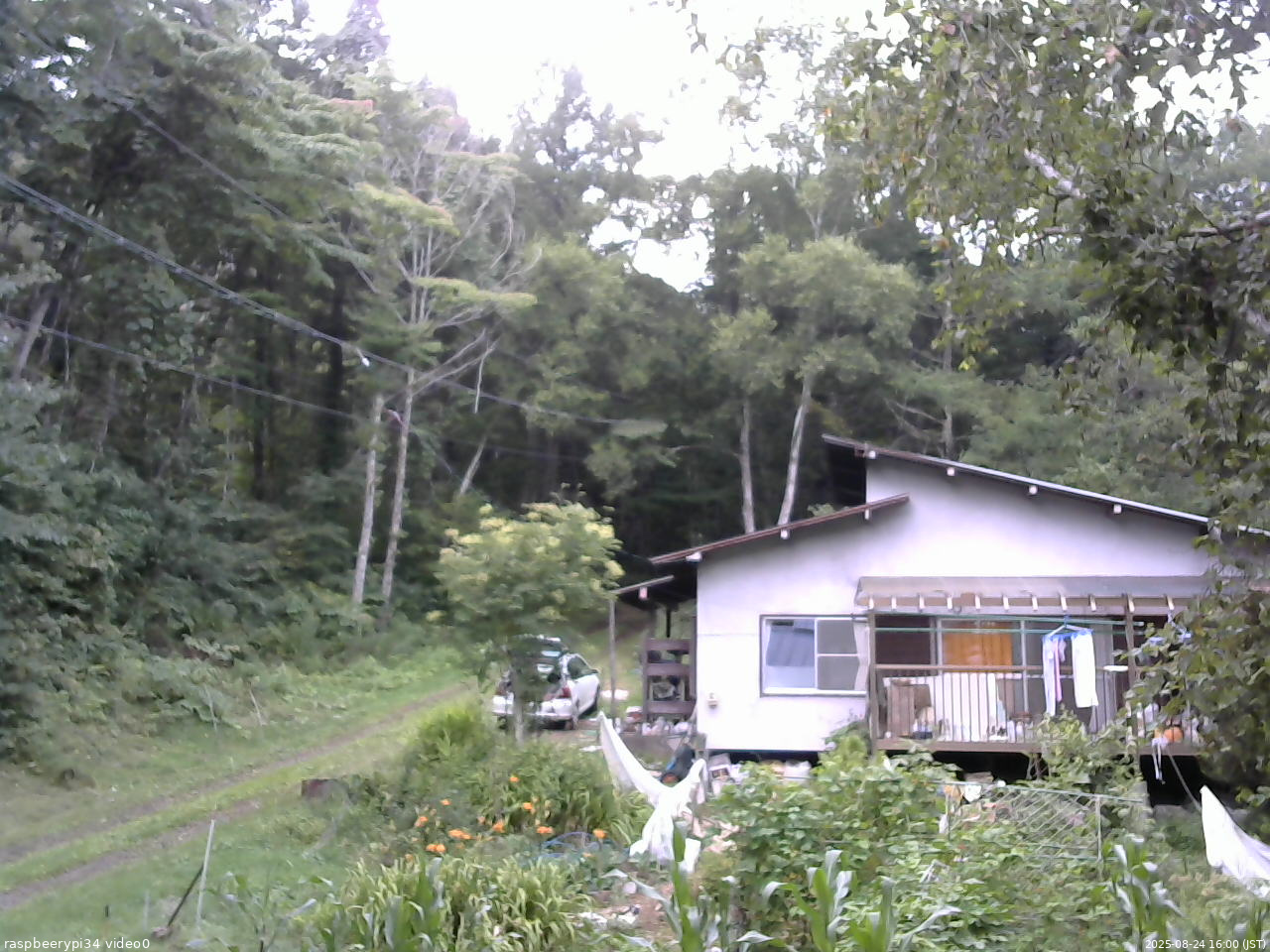 長野県菅平高原 ゆたか山荘 西側(坂上) 2025/08/24 16:00