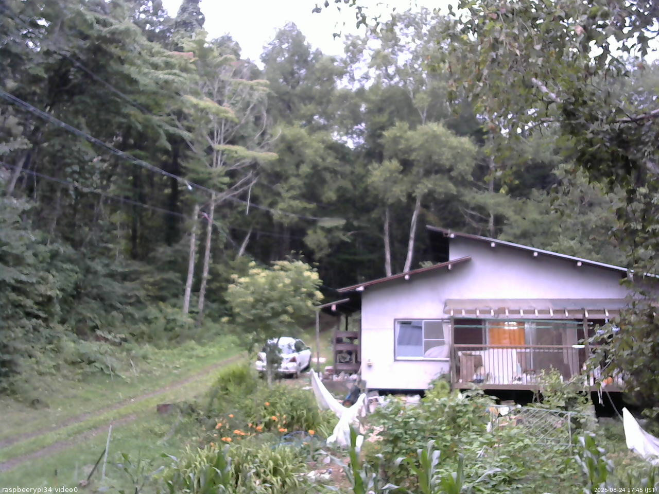 長野県菅平高原 ゆたか山荘 西側(坂上) 2025/08/24 17:45